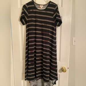 LuLaRoe Black Striped Carly Dress